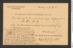 k.k. naturhistorisches Hofmuseum, Intendanzakten 1885-1896 (Hauer), Aktenzahl Z.209/1888, Seite 2